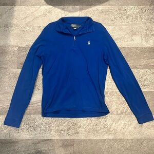 Men’s Polo by Ralph Lauren blue zip up long sleeve tee size small